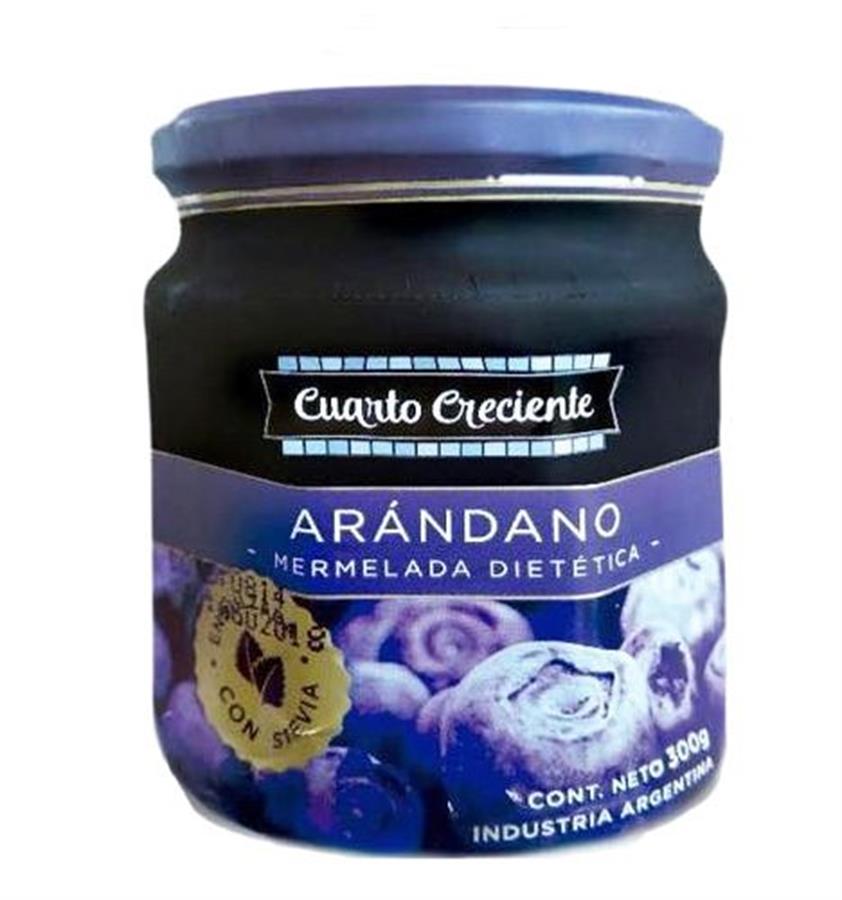 Mermelada c/ stevia Arandano x 300 gr Cuarto Creciente